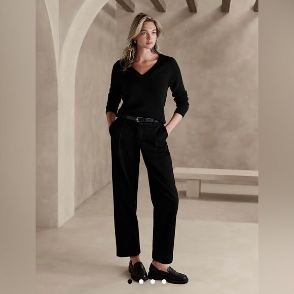 Banana Republic LUXE MID-RISE STRAIGHT JEANS Black Size 8 Retail $120 NWT - Picture 1 of 5